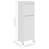 3 Piece Bathroom Furniture Set White Particleboard