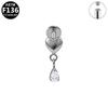 Gaibei European-American G23 Titanium Star Pendant 3D Stud Earrings for Ear Cartilage
