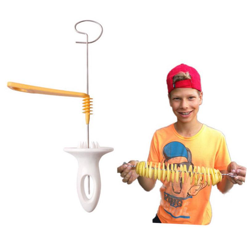 

Tornado Twister Potato Slicer Manual Cutter Spiral Chips Kitchen Maker Cook