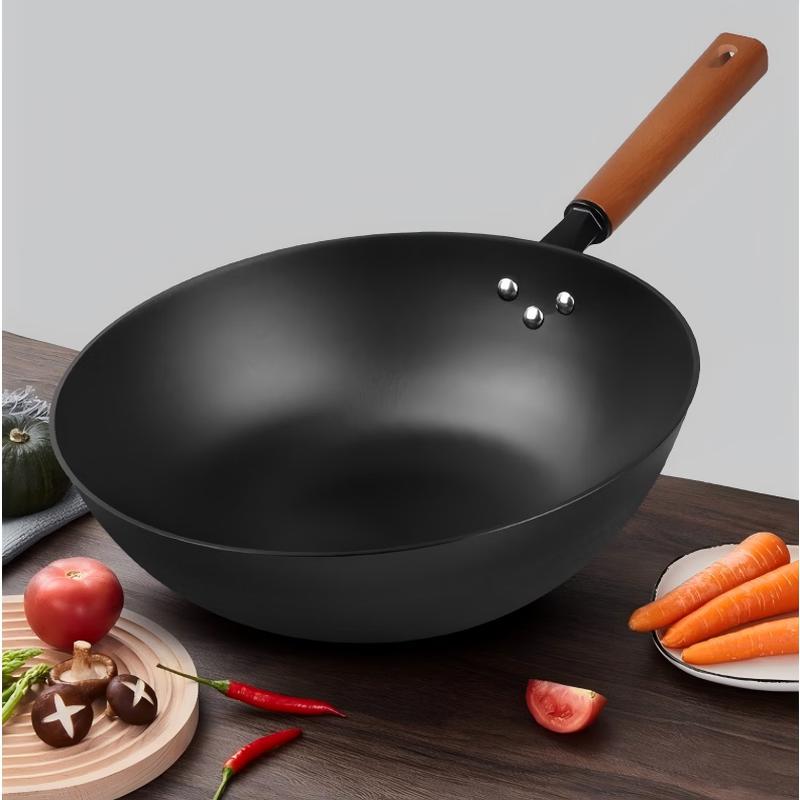 Wutuo 32cm Non-Stick Flat-Bottom Wok