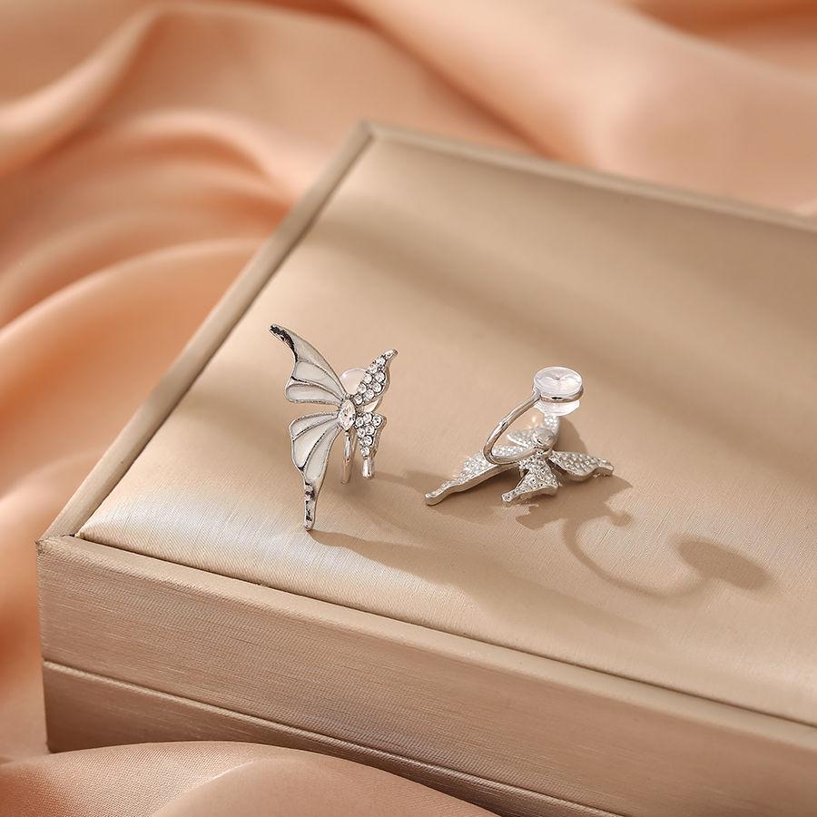 

Серьги-бабочки со стразами без пирсинга, роскошные новые серьги для женщин, ко Дню матери