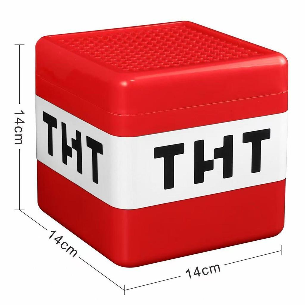 Magnetic Cube TNT Creeper Storage Box - Building Blocks & Desktop Organizer Toy