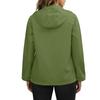 Women's Waterproof Windbreaker Jacket Hooded Outdoor Lightweight Zip Up Windproof Coat with Pockets for Hiking Camping