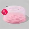 Portable Double Layer 8 Inch Cake Box Transparent Birthday Packaging Paper Cup Box Home Use Bakery DIY Pastry Packaging Box