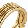 Yousheng Men Ring Simple Bright Luster Smooth Surface Geometric Electroplating Decorative Gift Male Engagement  Wedding Ring Fashion Jewelry for