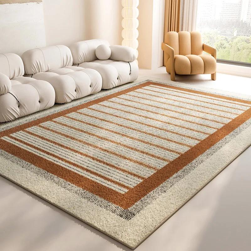 Minimalist Plaid Living Decoration Carpets Checkerboard Bedroom Bedside Rug Soft Plush Comfortable Home Large Area Carpet Tapete