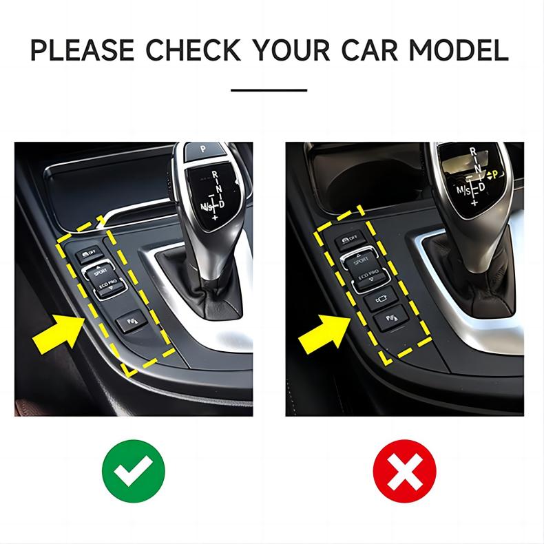 ABS Carbon Fiber Texture for BMW 3 4 Series 3GT F34 F30 F31 F32 F33 F36 2014 2018 320i Multimedia Panel Center Gear Shift Stick