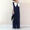 2024 Summer Japanese Cotton Linen Wide-Leg Overalls Jumpsuit - 3 Colors Available