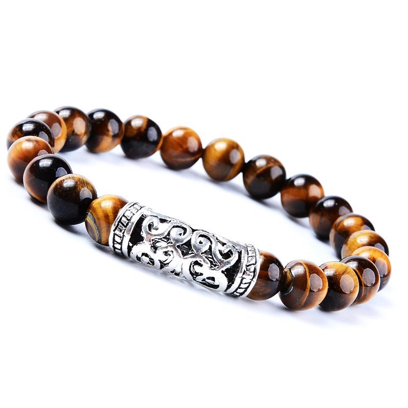Exclusive Yellow Tiger Eye Lion Head Bracelet