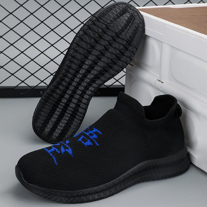 Men's fly-woven mesh socks shoes over feet outdoor casual shoes platform single shoes trendy men's sports shoes