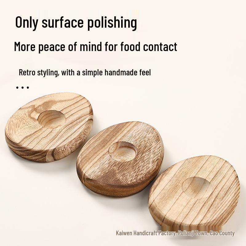 Wooden Retro Egg Tray: Solid Wood Holder for Kitchen Tabletop