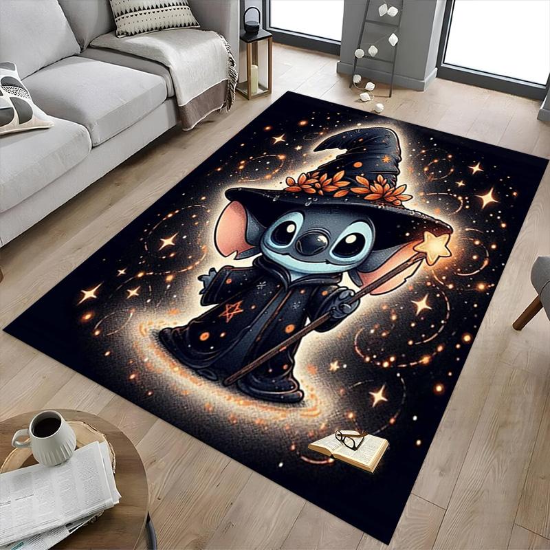 Witchy Stitch Magic Night Carpet For Playroom Bedroom Living Room Sofa Home Decorkids Game Area Rug Nonslip Floor Mat