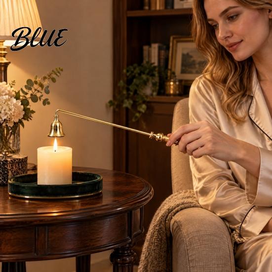 Candle Snuffer Snuffer Long Handle Wick Extinguisher Trimmer Tool with Durable Metal Rotating Bell Head Smoke Reduction in Scented Jar Candles Home