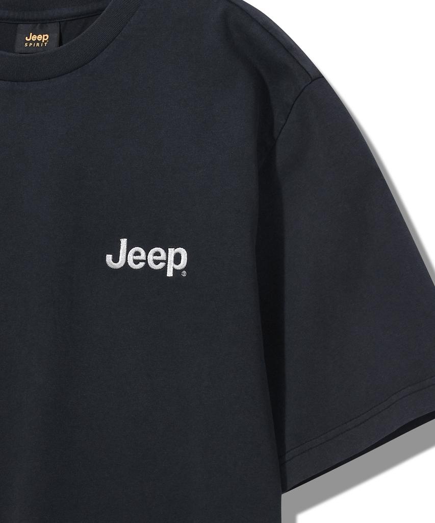 JEEP Pigment M-Logo Graphic Short Sleeve T-Shirt (Jq5Tsu673Bk)