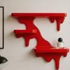 Slaapkamer Drijvende Planken Drie Laags Wandmontage Opbergrek, PLA Smeltvloeistof Ontwerp Planken, Artistiek Stevig Rek Vorming Ruimtebesparende Displayruimte