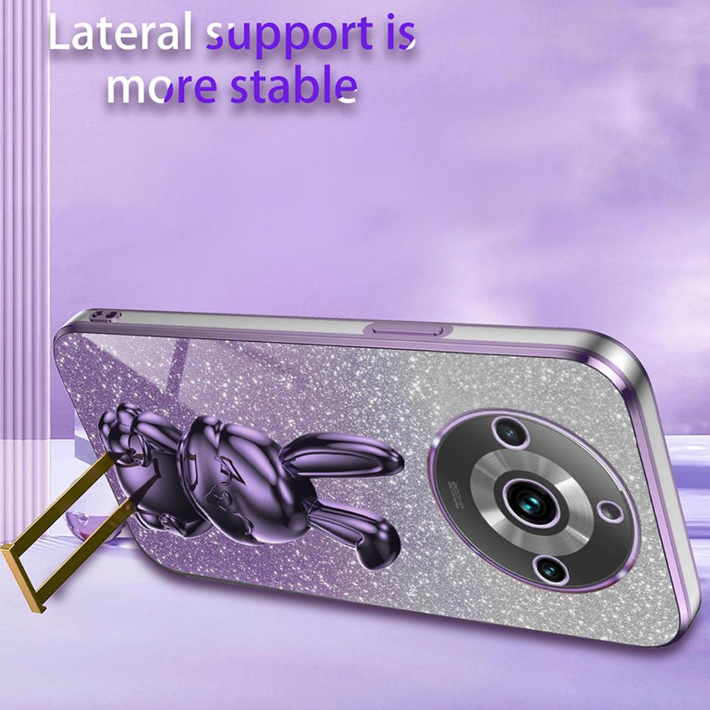 For Realme 11 4G (159.9x73.3x7.95mm) Shockproof Cartoon Rabbit Cover Support Kickstand Phone Protective Case