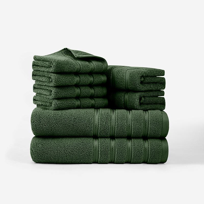 Plain Cotton Eight-piece Set of Towels 22 Towels 4 Square Towels, Promotional Embroidery Available