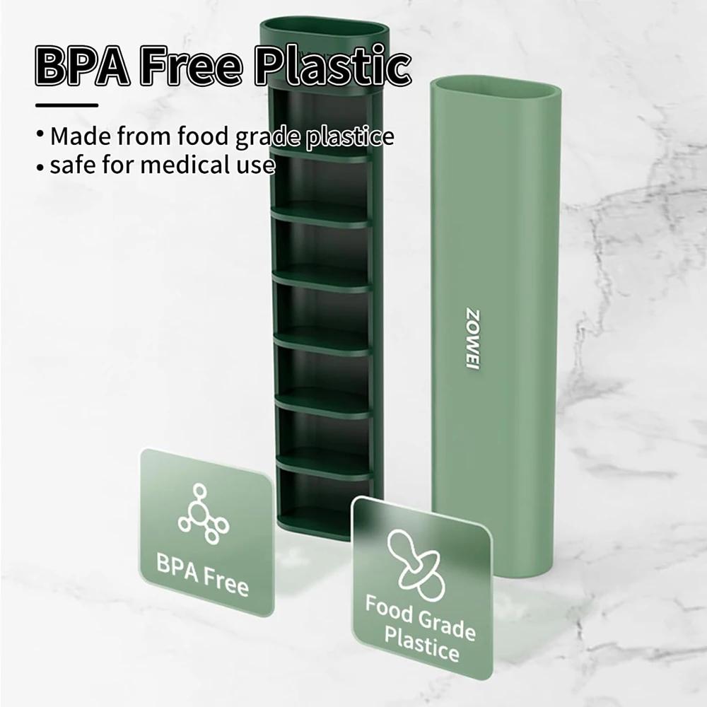 7 Day Pill Organizer Box Weekly Travel Medicine Case Portable Daily Pill Dispenser For Vitamins And Pills Storage