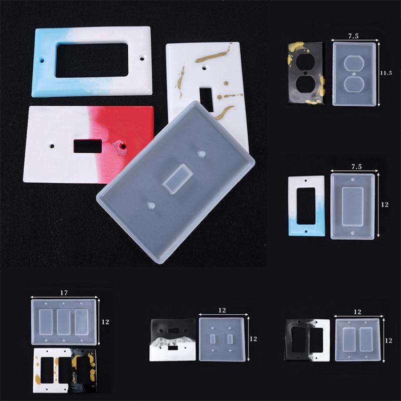 Buy 6 Types Craft DIY Silicone Mold Resin Molds Light Switch Cover Mold