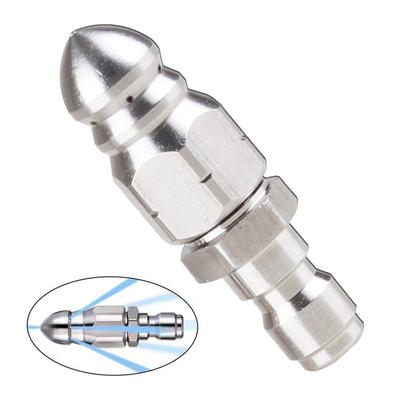 Ugello Spruzzatore ad Alta Pressione a Getto d'Acqua in Acciaio Inossidabile 1/4" Pulisci Fognatura Idropulitrice Spina Rapida Ugello Tubo di Scarico Strumento