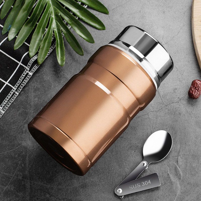 Stainless Steel Vacuum Thermal Pot, Large Capacity Insulated Cup, Portable Insulated Lunch Box for Men and Women, Suitable for Home Use