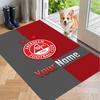 Custom Name Aberdeen Crystal Velvet Floor Rug Personalized Text Soft Carpet Home Decor