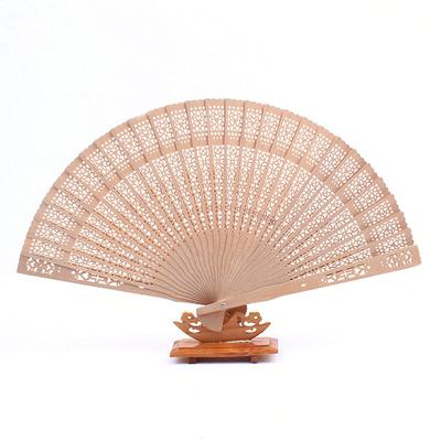Chinese Japanese Sandalwood Hand-Held Fan Wooden Scented Wedding Party Gift