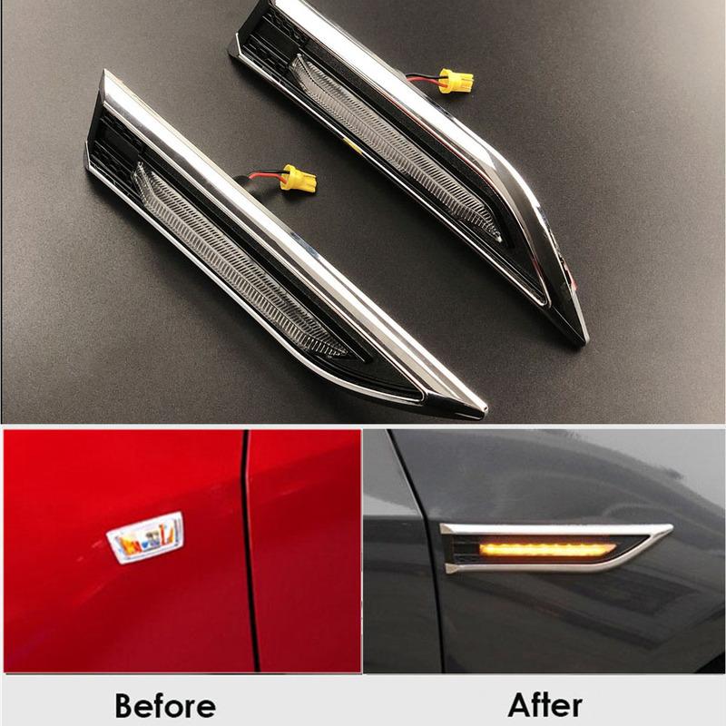 1Pair Car Styling Accessories Side Turn Signals Lamp Light Decorative Sticker For Chevrolet Cruze Aveo Sail