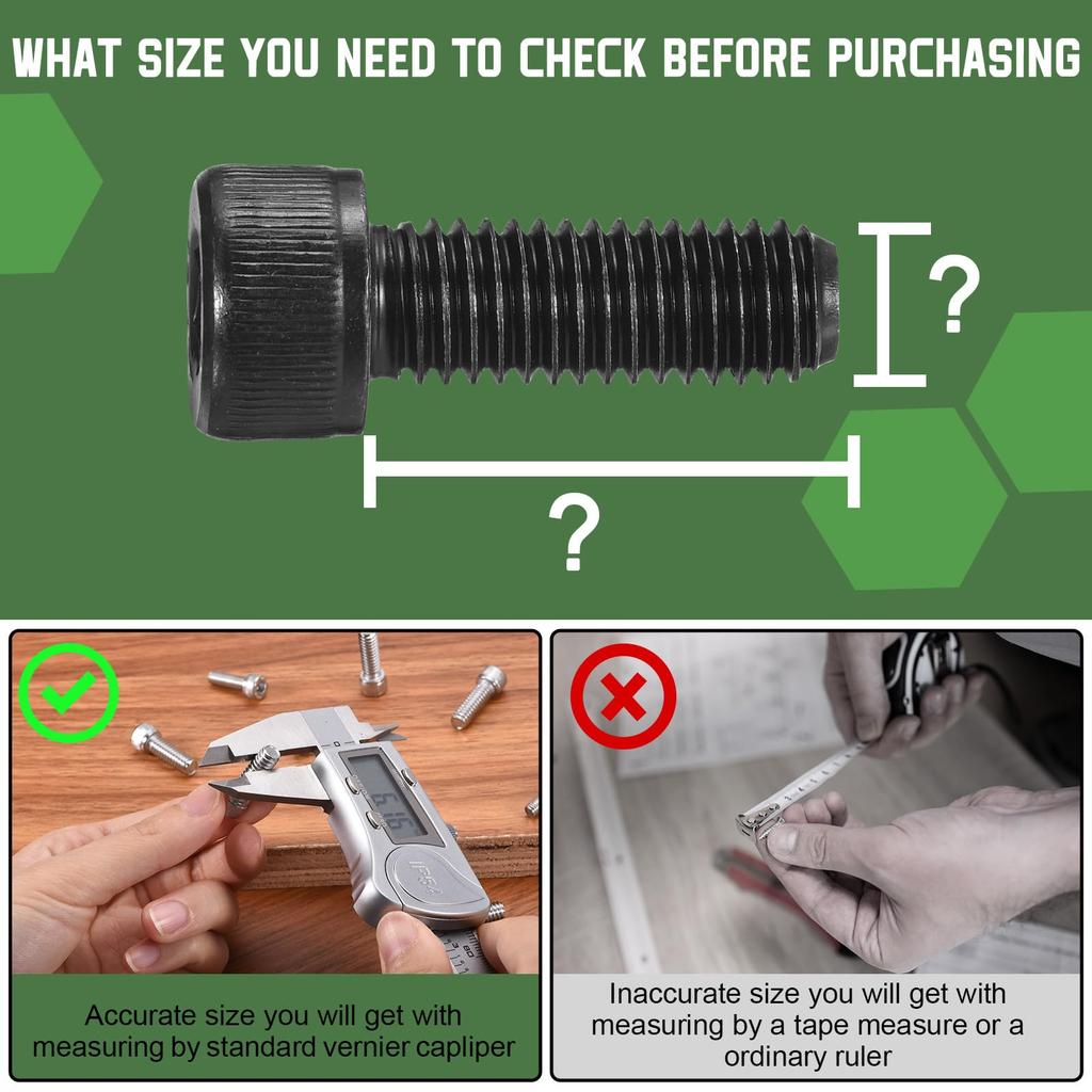 uxcell M5 Hex Socket Head Cap Screw Assortment Grade Carbon with Allen Socket Drive and Wrenches 185-Piece Kit, 12.9 Steel, Bolts, Washers,