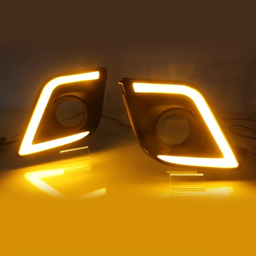 2PCS LED Daytie Running Light For Ford Ranger T9 2022 2023 2024 Dynaic Turn Signal DRL Fog Lap