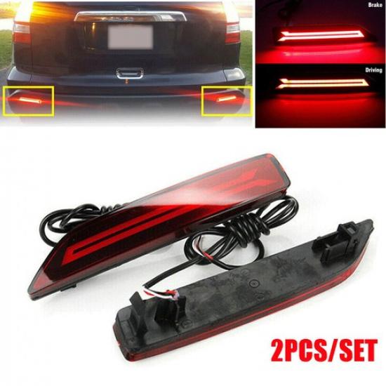 For 2007-2009 Honda CR-V LED Rear Bumper Reflector Brake Tail Light Left + Right