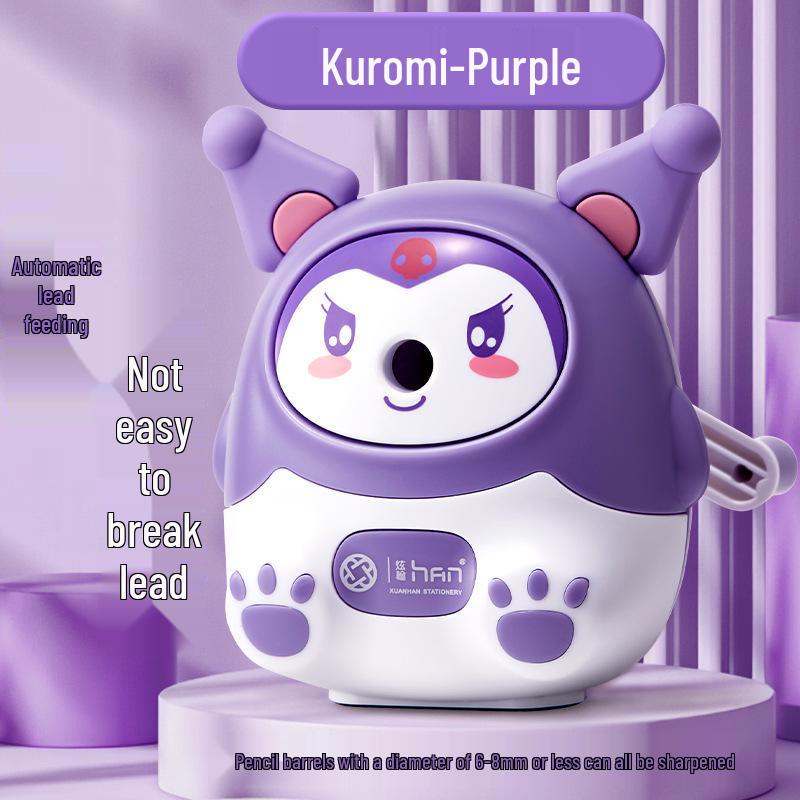 Cartoon Automatic Lead-Feeding Pencil Sharpener with Hand-Crank for Kids