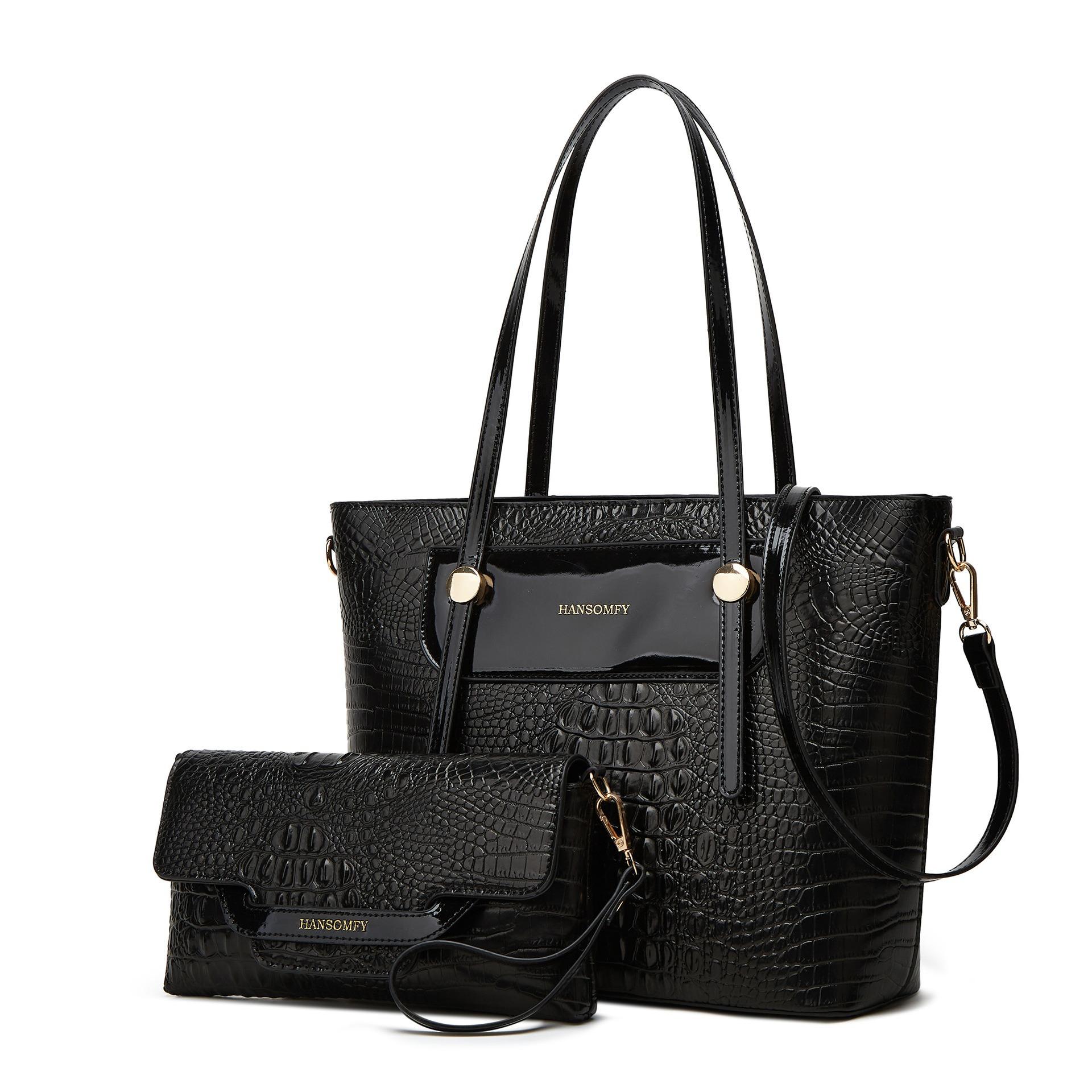 

2024 Trend New High-End Fashion Versatile Handbag Niche Design Shoulder Bag Large Capacity Commuter Women s Bag чёрный