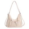 Slouchy Shoulder Bag with Front Pouch Large Capacity Everyday Fashion Tote Bag