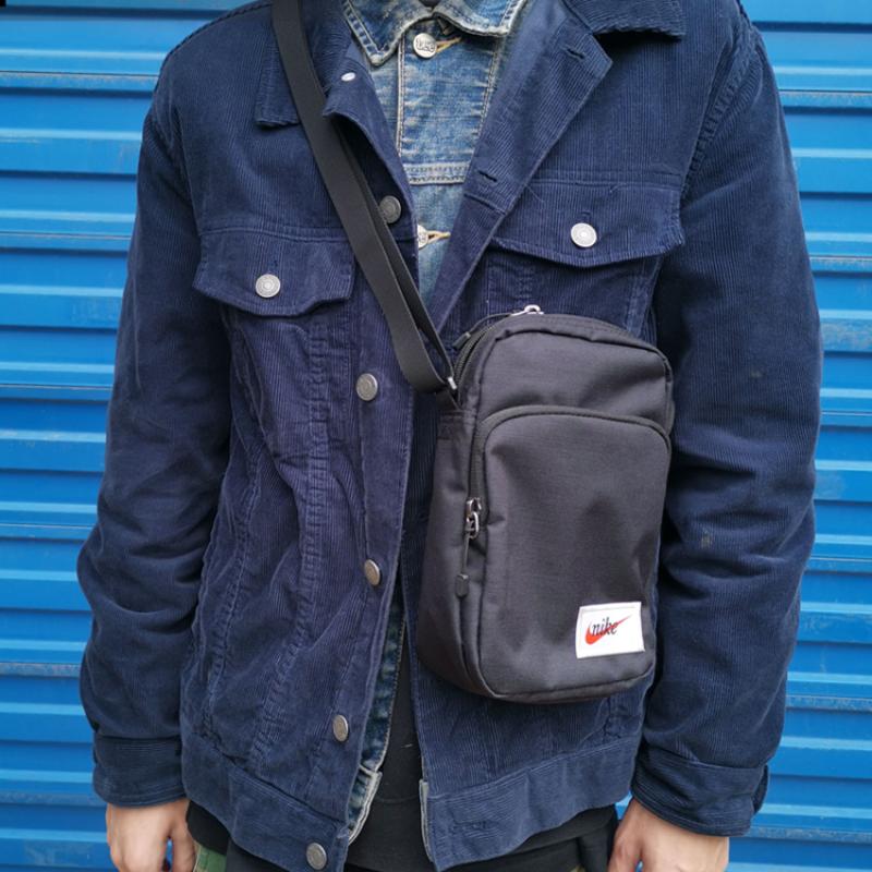 Nike Polyester Shoulder Bag, Crossbody Bag Unisex Black Casual CK0988-010