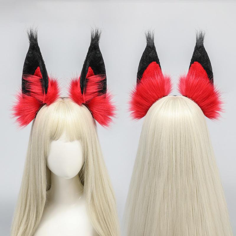 Plush Fox Demon Ears Headband - Cosplay & Performance Accessory