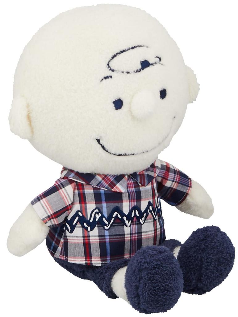 Nakajima Corporation Blueberry Check Charlie Brown Medium Plush Toy 172976-22