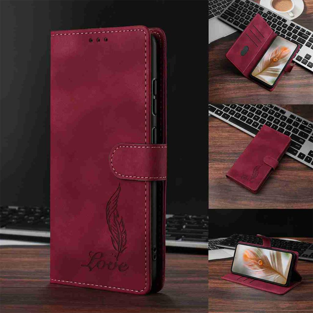 Quill Pen Embossed Pattern Flip Card Design Wallet Case for Oppo A17 A18 A54 A58 A76 A77 Reno8,Reno8 Lite,Find X8 Pro,Find X5,Reno14 Pro...(8-Color)