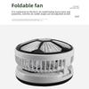 Ventilador de fútbol plegable USB recargable portátil para escritorio con luz nocturna para viajes