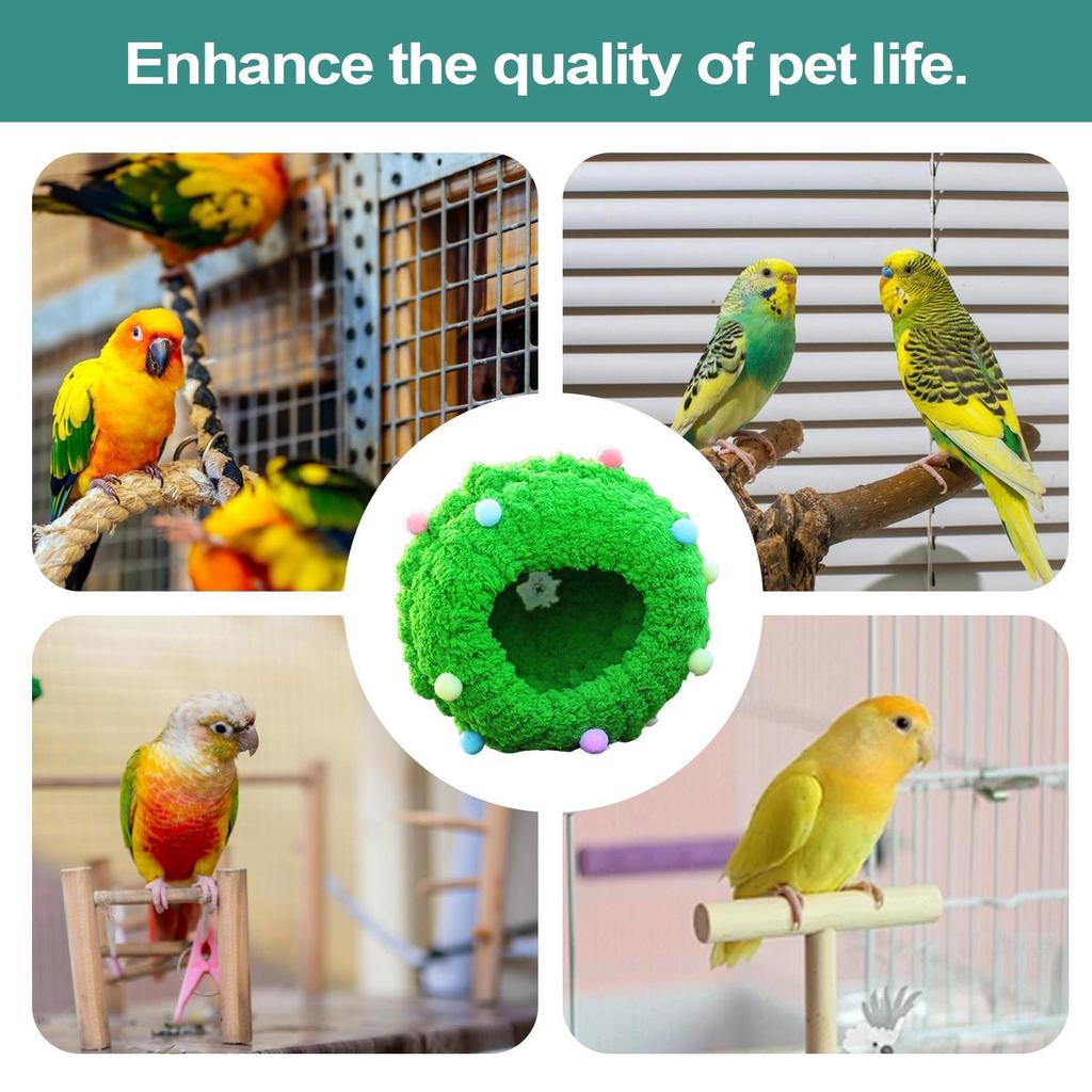 Parakeet Bed Round Winter Resting Cave Cockatiel Bed for Conure Cockatiel Finc Hamster Small Pets Home Cage Pet Store