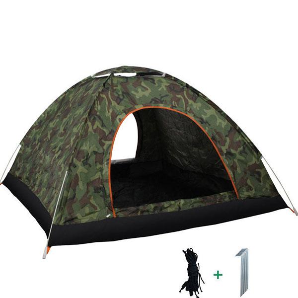 3 Colors Outdoor Tent 3-4 People Fully Automatic Camping Thickening Rain-proof Tent Quick-opening Large Space Double-door Tent