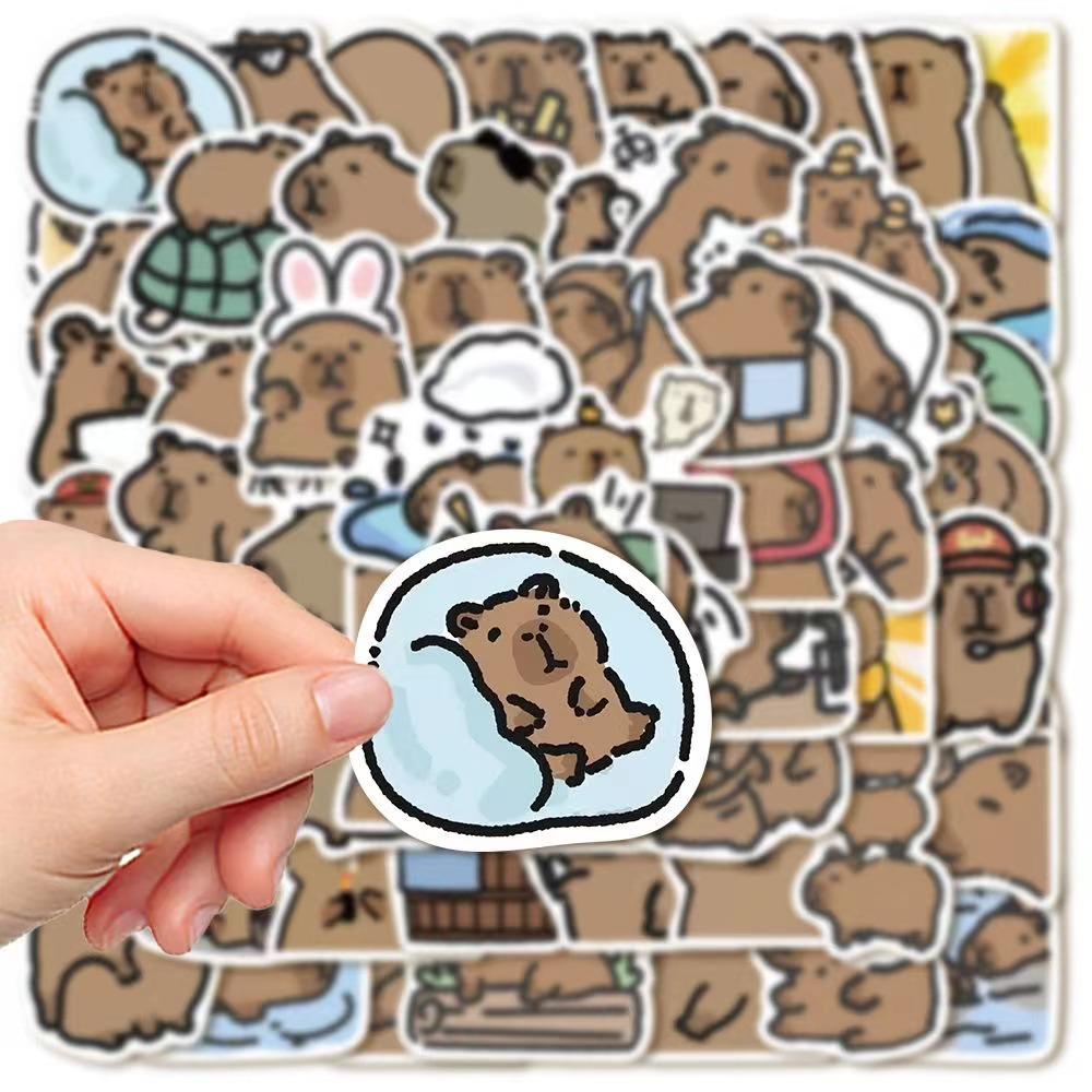 62 Niedliche Wasserschwein-Sticker für Kinder-Notizbücher & DIY-Dekorationen