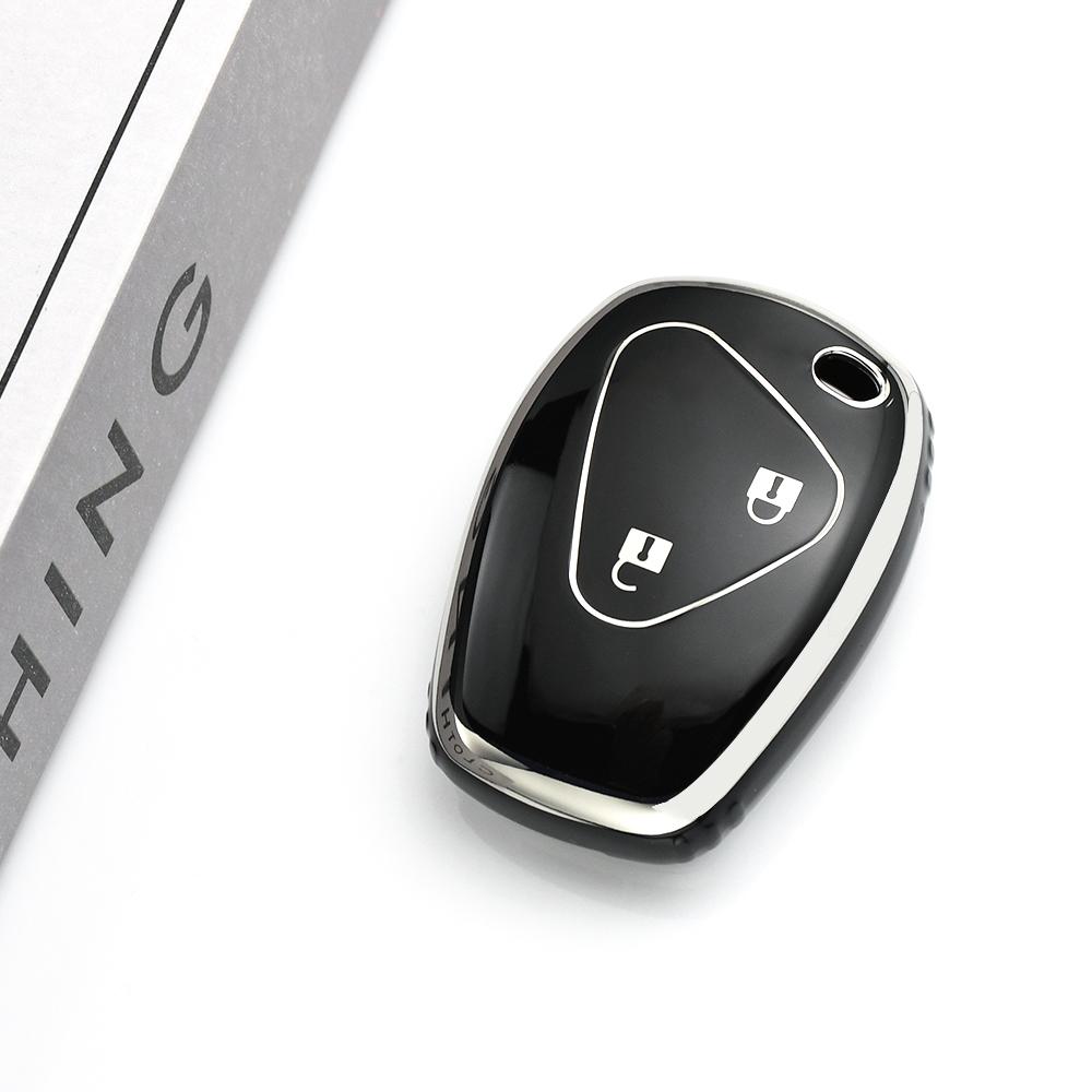 Silver Edge TPU Car Key Case Shell Fob Keyless Protector For Renault Dacia Trafic Clio Lll Logan Duster For Nissan terrano 3 Almera Opel Vivaro