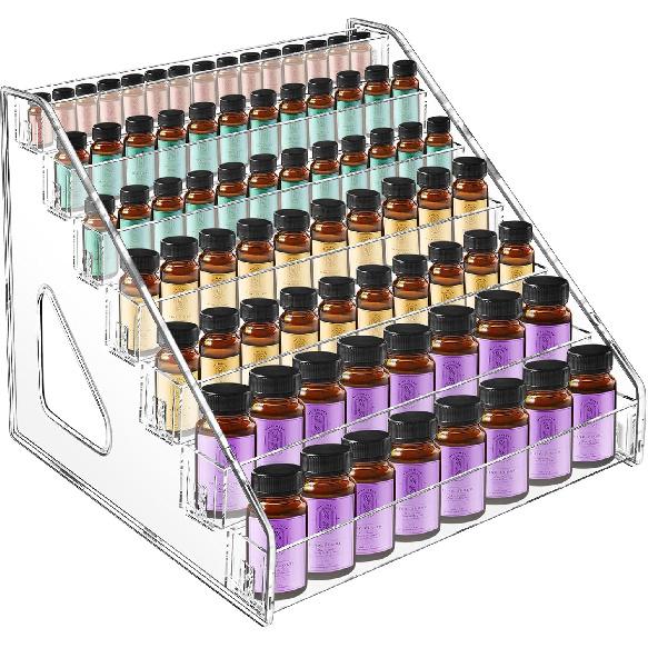 Vowcarol Essential Oil Organizer 7 Tier, Essential Oil Storage Shelf, Essential Oil Holder