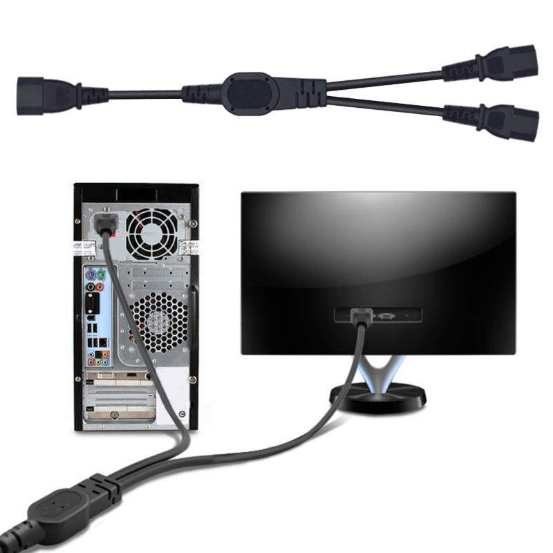 Computer-Stromverteilerkabel, IEC320 C14 auf 2×C13 Stromkabelversorgung Amerikanischer Standard 3-Pin Verlängerungskabel