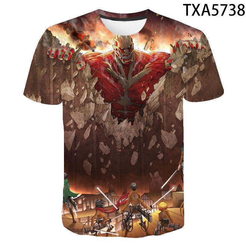 Attack On Titan Levi Ackerman 3D Print T-Shirt, High Quality Polyester Short Sleeve, Fashion Streetwear Casual Daily Wear