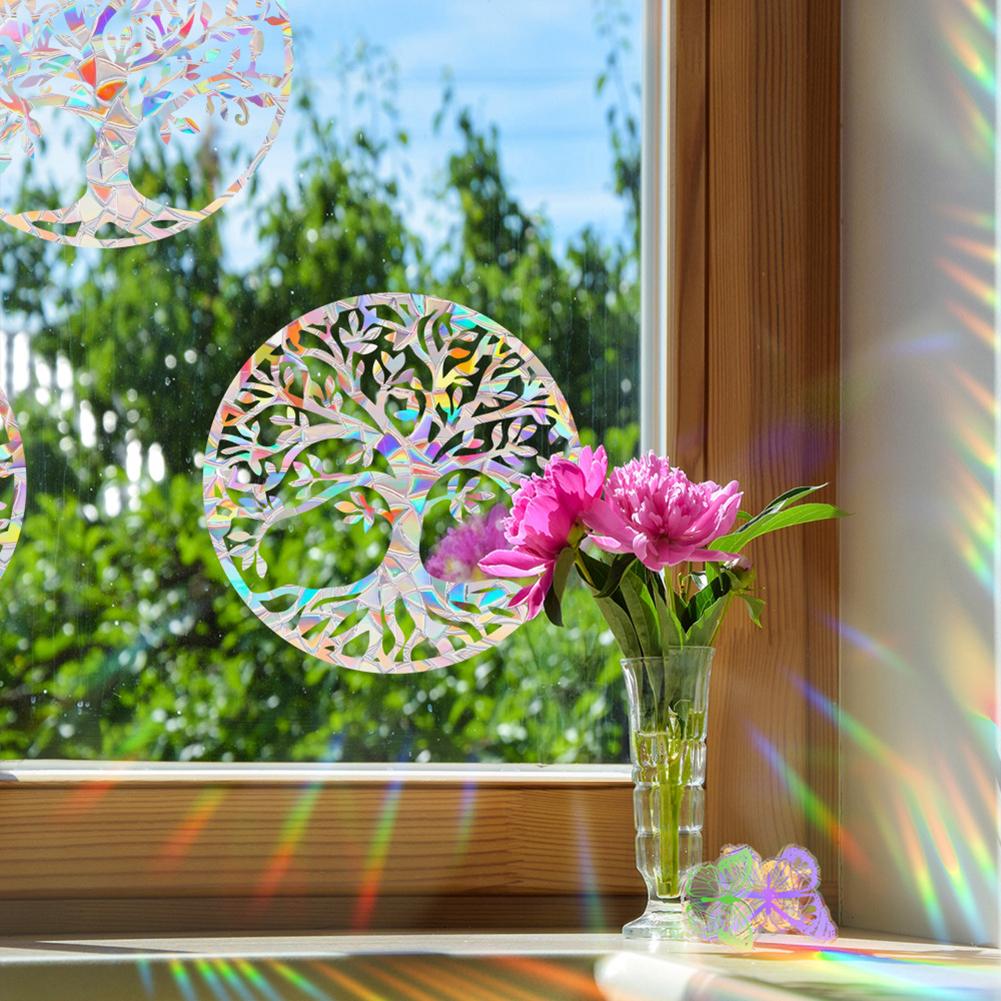 For Glass Doors Reflective Window Decoration Reflective Tree Sticker Living Space Home Decoration Weather-resistant
