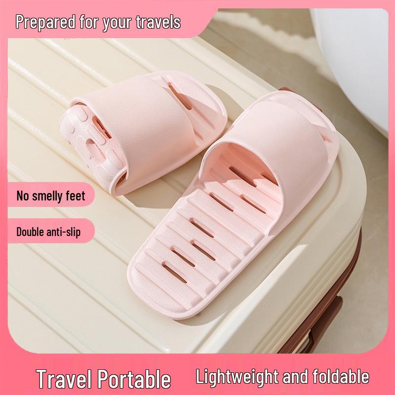 Women's Quick-Dry Foldable Travel Slippers - Leakproof Indoor/Hotel Accessory