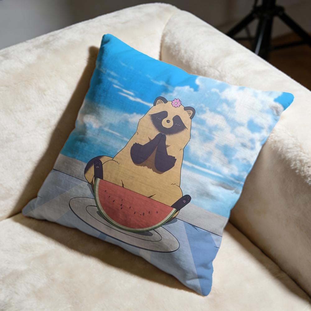 Fashion Wwith You and the Raing Cushion Cover Soft Decorative Pillow Case Suitable for Bedroom Sofa Car Travel Use