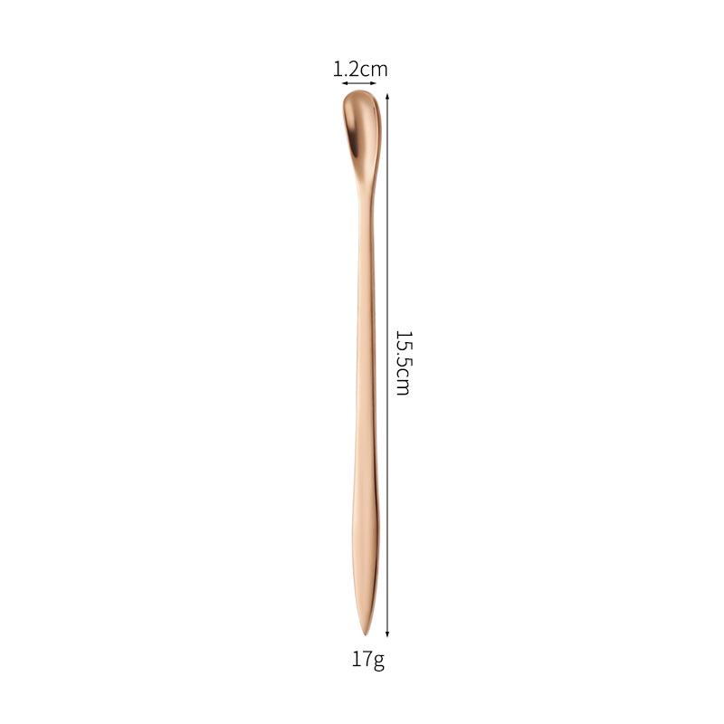 Korean Gold Stainless Steel Multi-Purpose Small Spoon for Coffee, Tea, and More